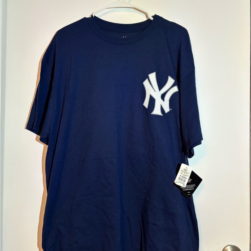 Majestic Navy T-Shirt with White New York Yankee Logo